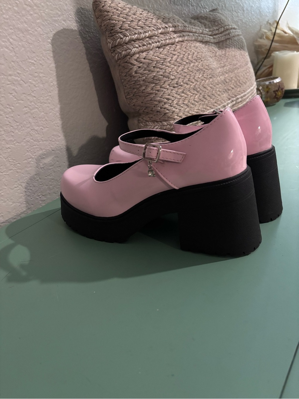 Soda Pink Patent Platform Mary Jane Heels - Picture 6 of 6